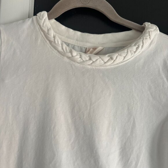 Cinq a Sept Braided Tee - White, Small - Picture 5 of 14
